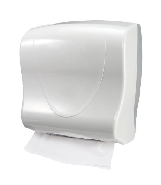 A man pulling out hand paper from hand paper towel dispanser