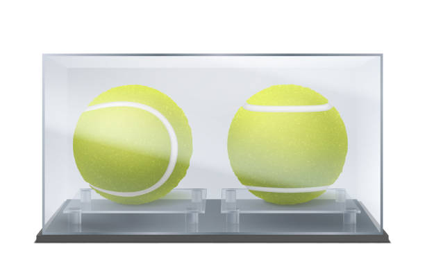 Tennis Balls In Glass Case, Sports Game Trophy