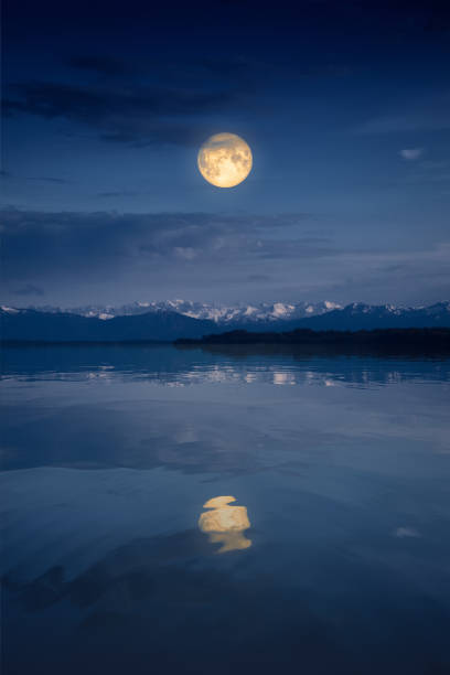 istock Starnberg Lake by night with full moon 1178513719