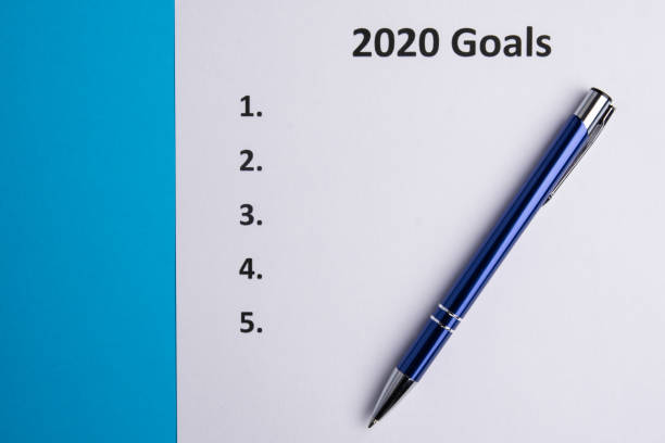 istock List of goals for 2020. . From Above. Copy space 1178514902