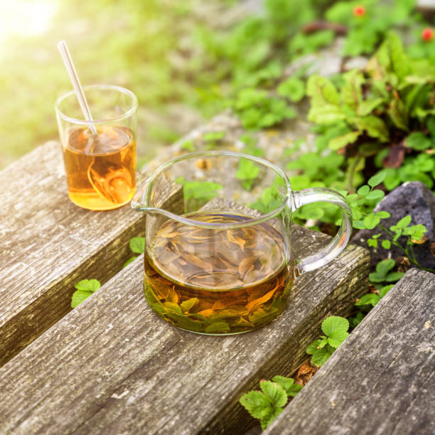 istock verbena tea on old wooden planks 1178516509