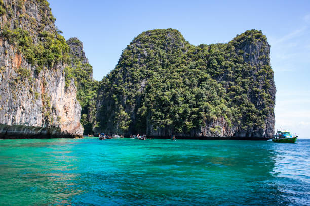 istock View of the Maya Bay beach with a sunny day in Phi Phi Island, Thailand 1178517377