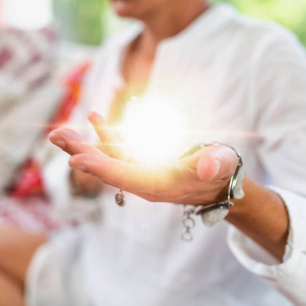 istock Receiving Positive Energy, Practitioner Meditating on Receiving Ability 1178518858