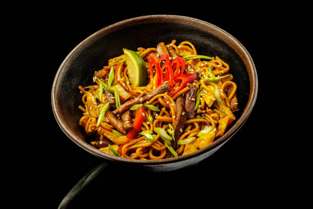 Beef wok with oyster sauce.