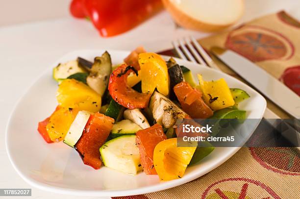 Roasted Vegies Stock Photo - Download Image Now - Bell Pepper, Color Image, Eggplant