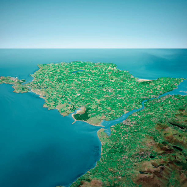 istock Isle Of Anglesey 3D Render Aerial Horizon View From South Sep 2019 1178520614