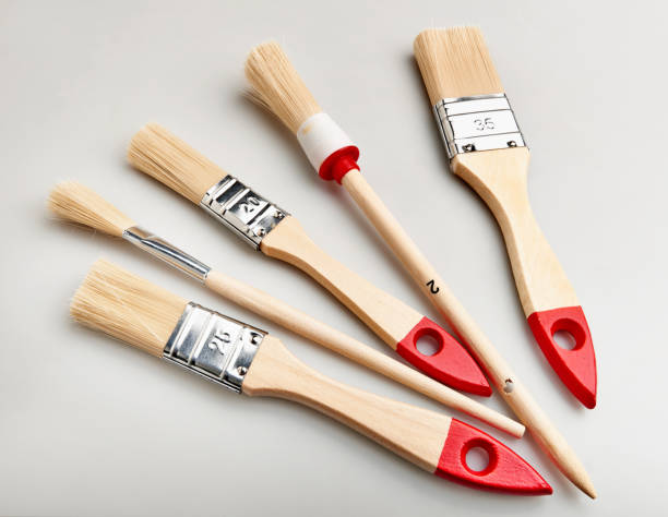 istock Set of painting brushes and bristles 1178522244