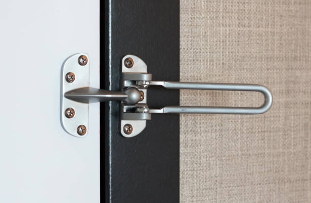 istock Safety mechanism lock on door 1178524654