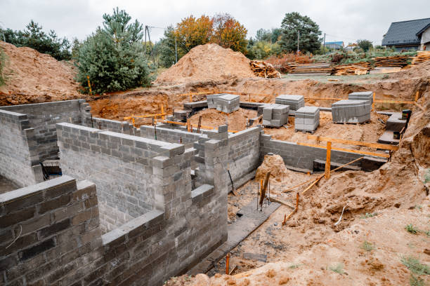 istock Construction of a single-family house with a basement 1178524747