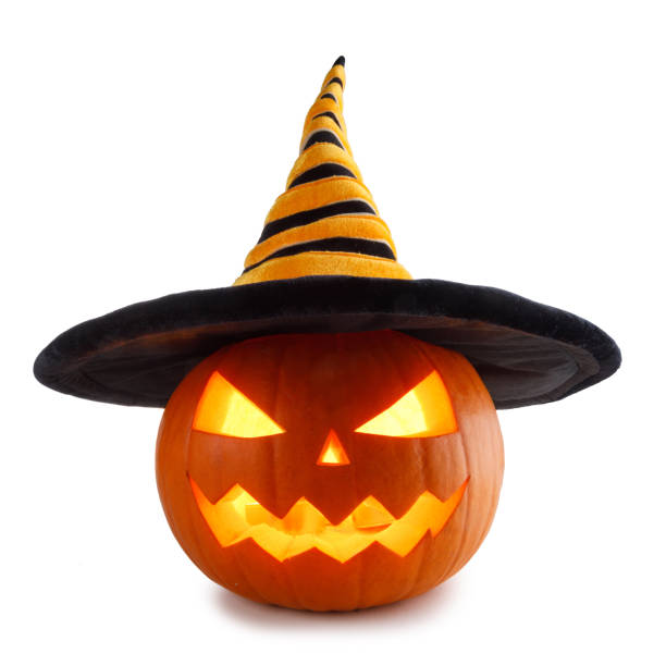 istock Halloween pumpkin with witches hat 1178525294