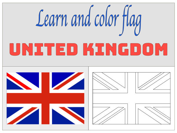 istock United Kingdom National flag Coloring Book for Education and learning. original colors and proportion. Simply vector illustration, from countries flag set. 1178525742