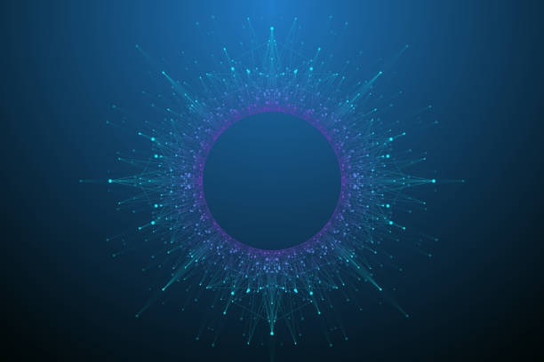 Quantum computing technology concept. Deep learning artificial intelligence. Big data algorithms visualization for business, science, technology. Waves flow, dots, lines. Quantum vector illustration Quantum computing technology concept. Deep learning artificial intelligence. Big data algorithms visualization for business, science, technology. Waves flow, dots, lines. Quantum vector illustration. equation infographic stock illustrations