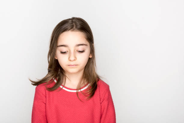 Little girl portrait isolated