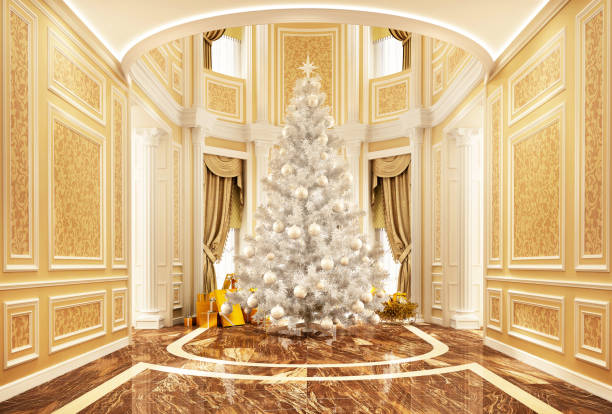 Christmas tree in a beautiful house