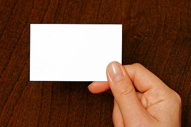business card  at the hand stock photo