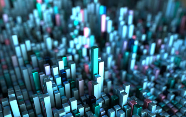 istock Cubes pattern futuristic background. Science fiction background of geometric shapes with depth of field. Surface grid 3d render illustration 1178528614