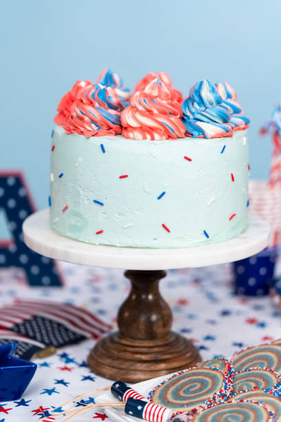 istock Cake, cookies, and fruit and vegetable snack tray 1178529505