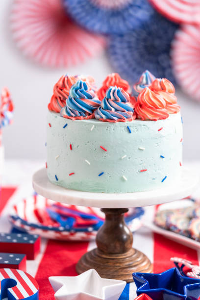 istock Cake, cookies, and fruit and vegetable snack tray 1178529556