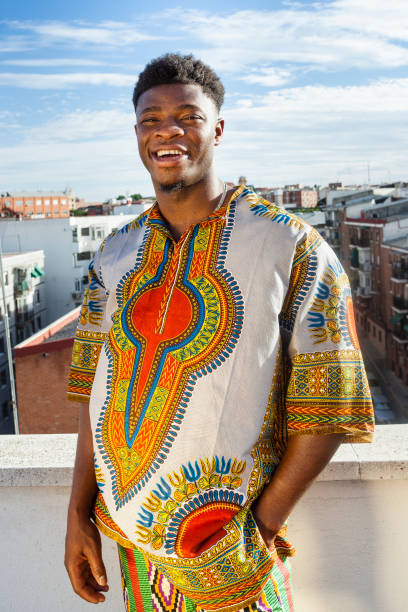 istock Young african man wearing mali traditional shirt. 1178530329
