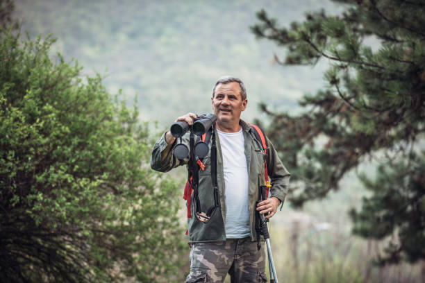 istock An older man is hiking 1178533920