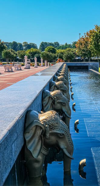 istock Gold Elephants in Fountain 1178540469