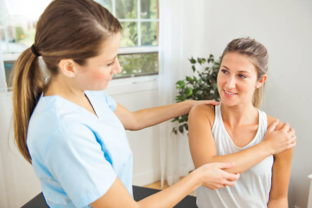 istock A Modern rehabilitation physiotherapist at work with client 1178541814