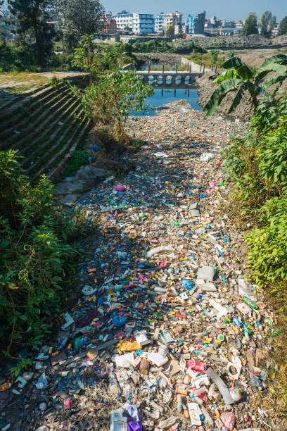 istock Plastic waste polluting a river in Kathmandu Nepal 1178543324