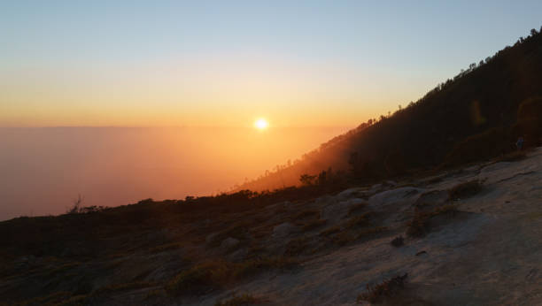 istock Amazing orange Sunrise on on the mountain  Ijen  Java ,Indonesia 1178544639