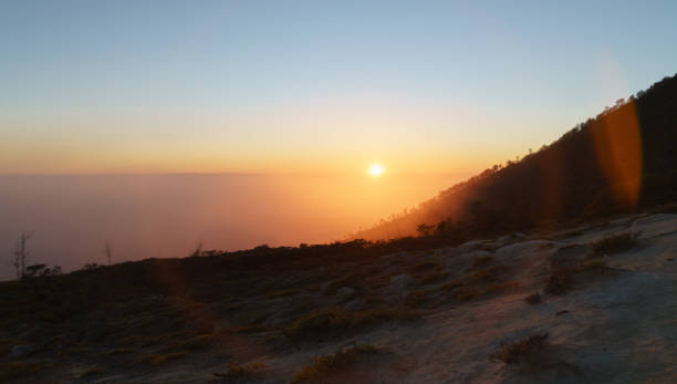 istock Amazing orange Sunrise on on the mountain  Ijen  Java ,Indonesia 1178545099