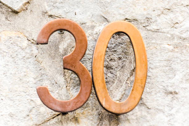 istock House Number 30 on the Building Wall 1178548126