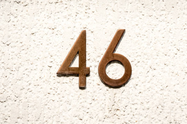 istock House Number 46 on the Building Wall 1178548129