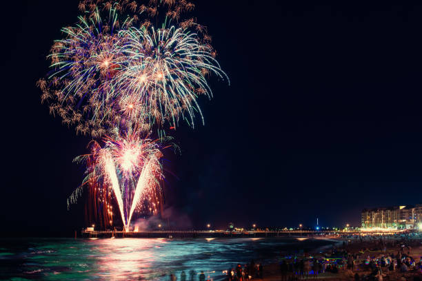 New Year fireworks from Glenelg jetty