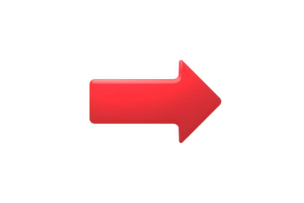 3D illustration of arrow pointing right