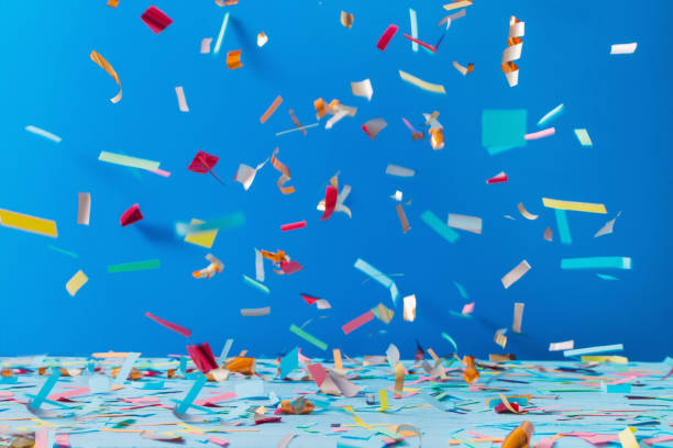 istock birthday decoration on blue background 1178558033