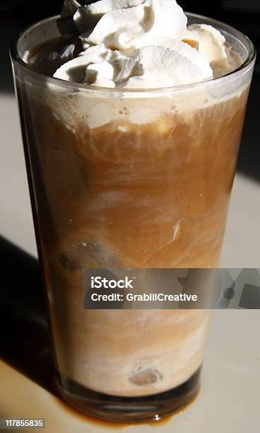 Creamy Iced Mocha Latte In The Afternoon Light Stock Photo - Download Image Now - Coffee - Drink, Cold Temperature, Color Image