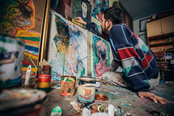 istock Man painting on the floor 1178559322