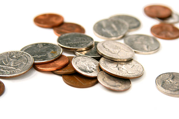 istock Money Matters: Save Every Penny Background of US coins 117855950