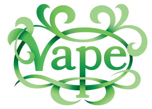 Vector illustration of Ornate Floral Vape Logo