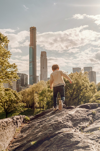 Boys playing at Central Park, New York