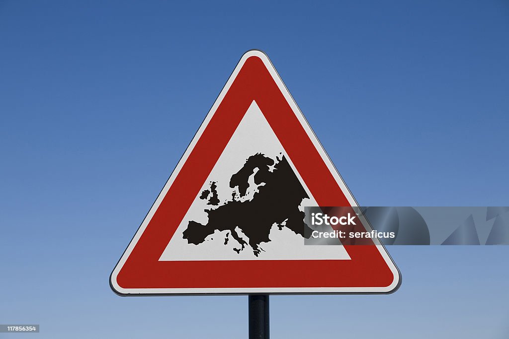 Avviso di Europa! - Foto stock royalty-free di Bianco