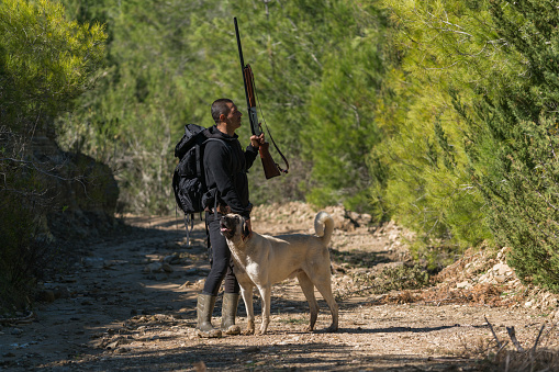 Hunter and his dog