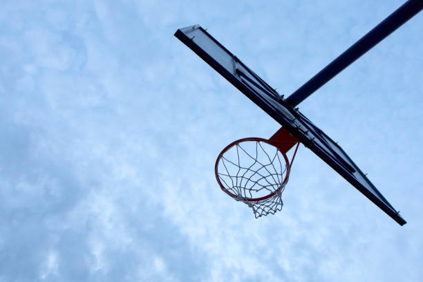 istock under a basketball hoop with overcast day 1178568669
