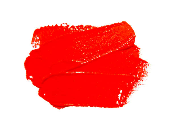 istock Paint brush stroke texture red watercolor isolated 1178572986