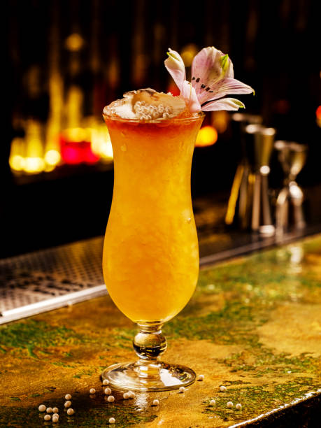 istock Fresh tropical cocktail with fruit. Alcoholic, non-alcoholic drink-beverage at the bar 1178573019