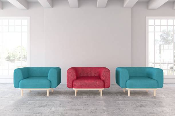 istock Different Colored Chair In Meeting Room 1178574163