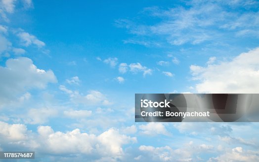istock Blue sky and white clouds 1178574687