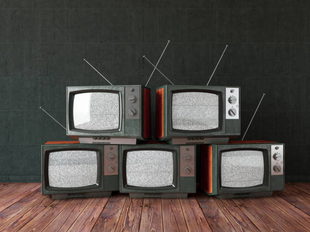 istock Group of Old Televisions in a Vintage Room 1178578816