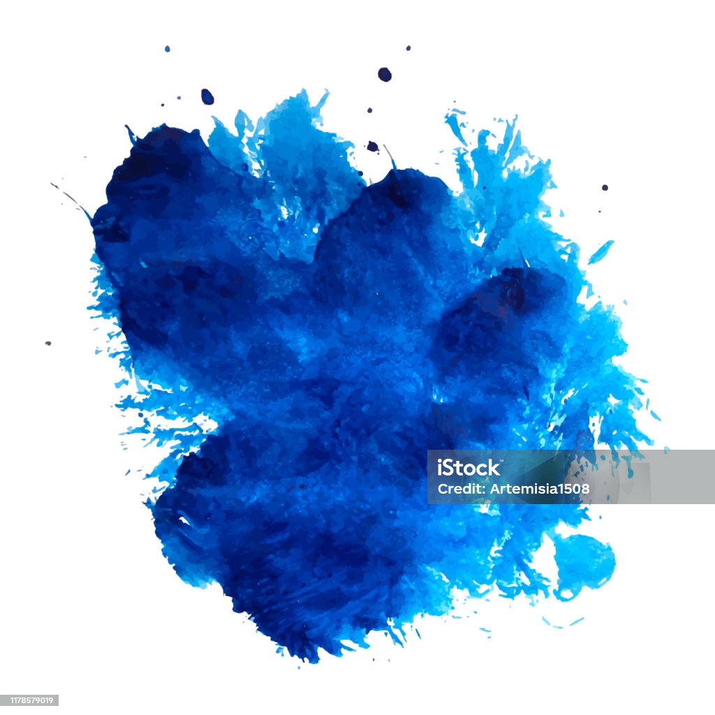 Colorful Abstract Vector Background Soft Blue Watercolor Stain Watercolor  Painting Blue Watercolor Splash Stock Illustration - Download Image Now -  iStock