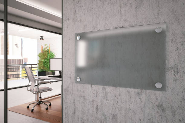 istock Blank Glass Nameplate sign with Office 1178580371