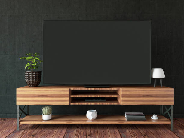 istock Modern Living Room with TV Set 1178580879